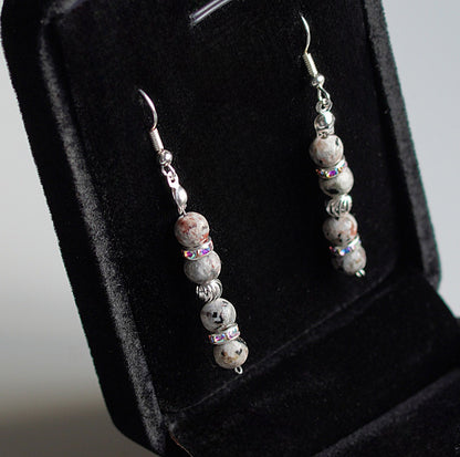 Flame Stone Bracelet and Earrings