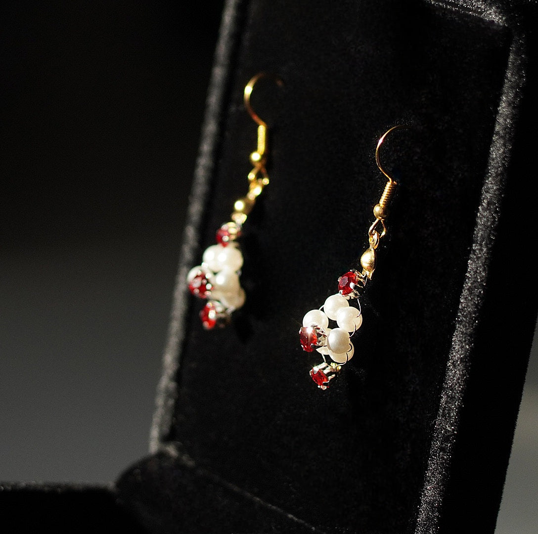 Beauty in Red Bracelet and Earrings