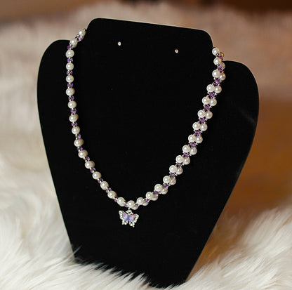 Purple Butterfly Necklace