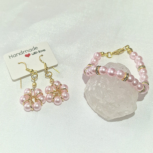Pretty in Pink Bracelet and Earrings