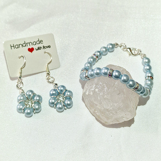 Ocean Pearl Bracelet and Earrings