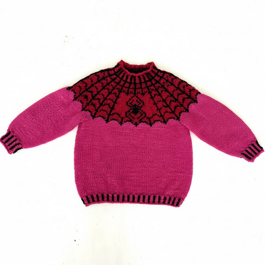 Sweter dla dzieci Spider Girl (mieszanka wełny z merynosem)