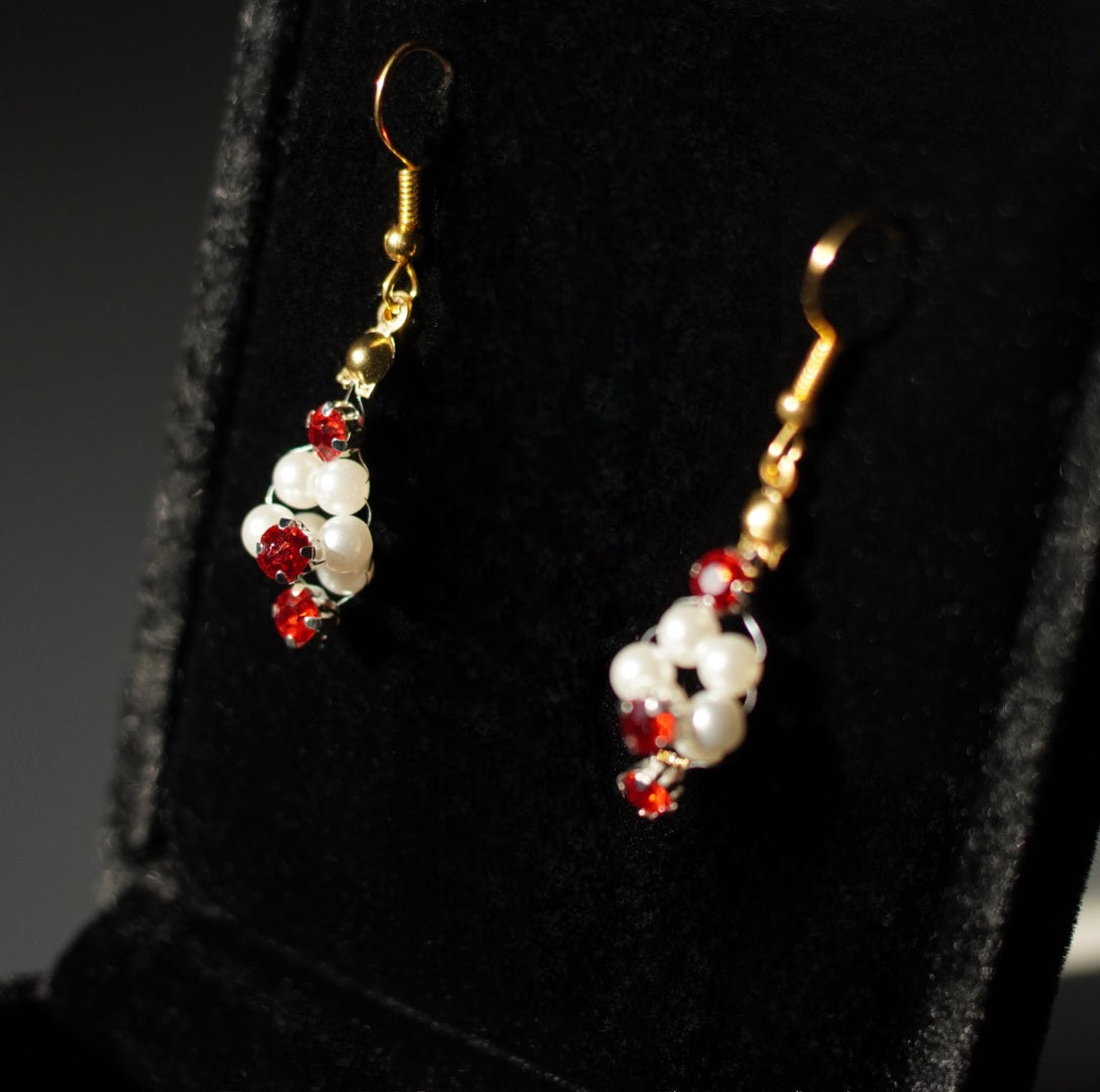 Beauty in Red Bracelet and Earrings