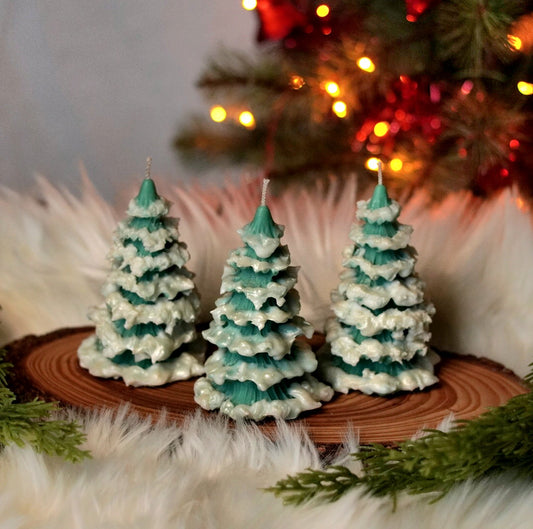 Green Snowy Tree Gift Box Set of 3