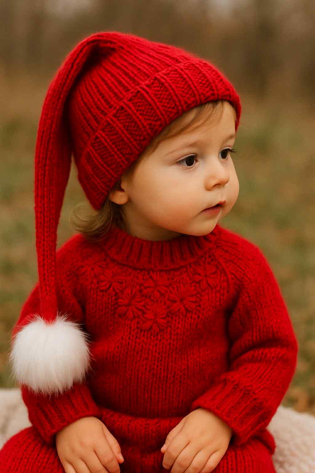 Red Hood Sweater and Hat Set