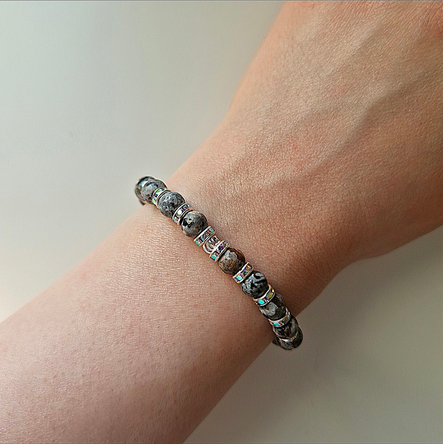 Flame Stone Bracelet and Earrings