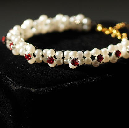 Beauty in Red Bracelet and Earrings